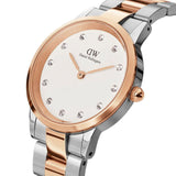 Buy Shop Daniel Wellington Iconic Link White Dial Two Tone Steel Strap Watch For Women - DW00100359 USA Online