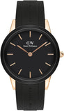Buy Shop Daniel Wellington Iconic Motion Black Dial Black Rubber Strap Watch For Men - DW00100425 USA Online