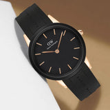 Buy Shop Daniel Wellington Iconic Motion Black Dial Rubber Strap Watch For Women - DW00100426 USA Online