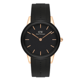 Buy Shop Daniel Wellington Iconic Motion Black Dial Rubber Strap Watch For Women - DW00100426 USA Online