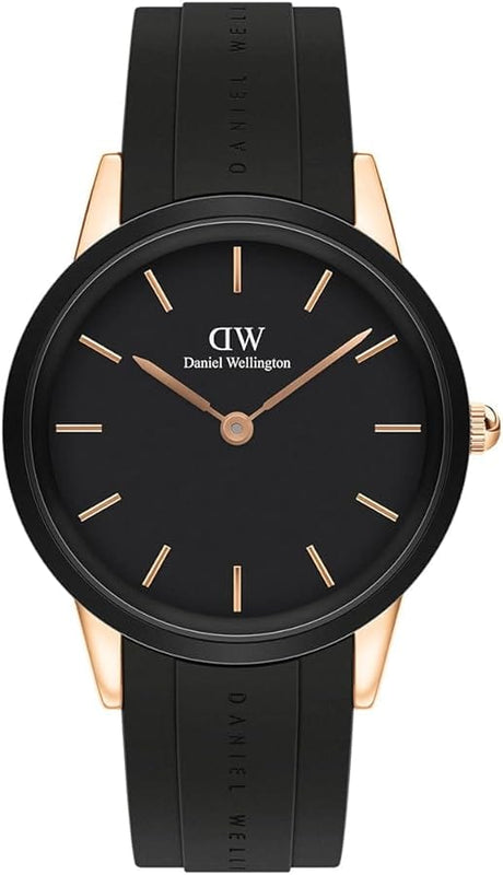 Buy Shop Daniel Wellington Iconic Motion Black Dial Rubber Strap Watch For Women - DW00100426 USA Online