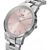 Buy Shop Daniel Wellington Iconic Pink Dial Silver Steel Strap Watch For Women - DW00100325 USA Online