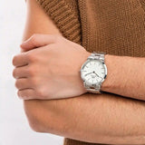 Buy Shop Daniel Wellington Iconic White Dial Silver Steel Strap Watch For Men - DW00100341 USA Online