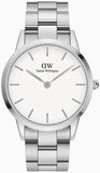 Buy Shop Daniel Wellington Iconic White Dial Silver Steel Strap Watch For Men - DW00100341 USA Online