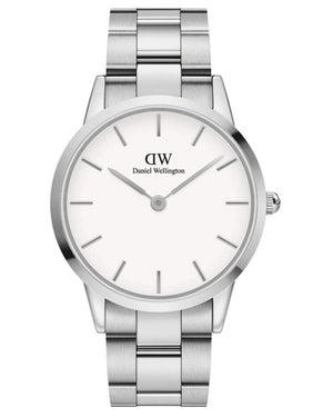 Buy Shop Daniel Wellington Iconic White Dial Silver Steel Strap Watch For Men - DW00100341 USA Online