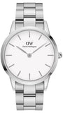 Buy Shop Daniel Wellington Iconic White Dial Silver Steel Strap Watch For Men - DW00100341 USA Online