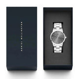 Buy Shop Daniel Wellington Link Grey Dial Silver Steel Strap Watch For Men - DW00100328 USA Online