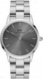 Buy Shop Daniel Wellington Link Grey Dial Silver Steel Strap Watch For Men - DW00100328 USA Online