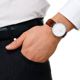 Buy Shop Daniel Wellington Classic St Mawes White Dial Brown Leather Strap Watch For Men - DW00100021 USA Online