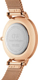 Buy Shop Daniel Wellington Petite Melrose Brown Dial Rose Gold Mesh Strap Watch For Women - DW00100477 USA Online