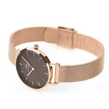 Buy Shop Daniel Wellington Petite Amber Brown Dial Gold Mesh Strap Watch For Women - DW00100476 USA Online