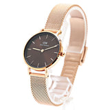 Buy Shop Daniel Wellington Petite Amber Brown Dial Gold Mesh Strap Watch For Women - DW00100476 USA Online