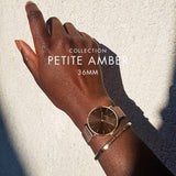 Buy Shop Daniel Wellington Petite Amber Brown Dial Rose Gold Mesh Strap Watch for Women - DW00100478 USA Online