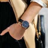 Buy Shop Daniel Wellington Petite Ashfield Black Dial Black Mesh Bracelet Watch Watch For Women - DW00100201 USA Online