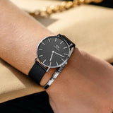 Daniel Wellington Petite Ashfield Black Dial Black Mesh Strap Watch For Women - DW00100202