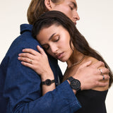 Buy Shop Daniel Wellington Petite Ashfield Black Dial Black Mesh Strap Watch For Women - DW00100245 USA Online