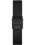 Buy Shop Daniel Wellington Petite Ashfield Black Dial Black Mesh Strap Watch For Women - DW00100245 USA Online