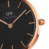 Buy Shop Daniel Wellington Petite Ashfield Black Dial Black Mesh Strap Watch For Women - DW00100245 USA Online