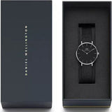 Buy Shop Daniel Wellington Petite Ashfield Black Dial Black Mesh Strap Watch For Women - DW00100246 USA Online