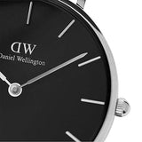 Buy Shop Daniel Wellington Petite Ashfield Black Dial Black Mesh Strap Watch For Women - DW00100246 USA Online
