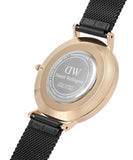 Buy Shop Daniel Wellington Petite Ashfield Black Dial Black Mesh Strap Watch for Women - DW00100307 USA Online