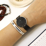 Buy Shop Daniel Wellington Petite Ashfield Black Dial Black Mesh Strap Watch For Women - DW00100308 USA Online