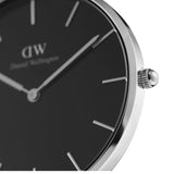 Buy Shop Daniel Wellington Petite Ashfield Black Dial Black Mesh Strap Watch For Women - DW00100308 USA Online
