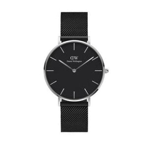 Buy Shop Daniel Wellington Petite Ashfield Black Dial Black Mesh Strap Watch For Women - DW00100308 USA Online