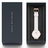 Buy Shop Daniel Wellington Petite Bondi White Dial White Leather Strap Watch for Women - DW00100189 USA Online