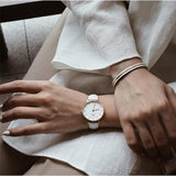 Buy Shop Daniel Wellington Petite Bondi White Dial White Leather Strap Watch for Women - DW00100189 USA Online