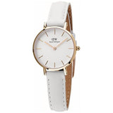 Buy Shop Daniel Wellington Petite Bondi White Dial White Leather Strap Watch for Women - DW00100189 USA Online
