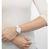 Buy Shop Daniel Wellington Petite Bondi White Dial White Leather Strap Watch For Women - DW00100190 USA Online