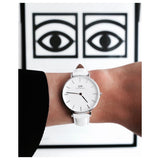 Buy Shop Daniel Wellington Petite Bondi White Dial White Leather Strap Watch For Women - DW00100190 USA Online