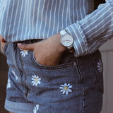 Buy Shop Daniel Wellington Petite Bondi White Dial White Leather Strap Watch For Women - DW00100190 USA Online