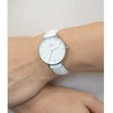 Buy Shop Daniel Wellington Petite Bondi White Dial White Leather Strap Watch For Women - DW00100190 USA Online
