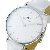 Buy Shop Daniel Wellington Petite Bondi White Dial White Leather Strap Watch For Women - DW00100190 USA Online