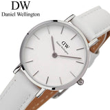 Buy Shop Daniel Wellington Petite Bondi White Dial White Leather Strap Watch For Women - DW00100250 USA Online