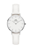 Buy Shop Daniel Wellington Petite Bondi White Dial White Leather Strap Watch For Women - DW00100250 USA Online