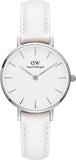 Buy Shop Daniel Wellington Petite Bondi White Dial White Leather Strap Watch For Women - DW00100250 USA Online