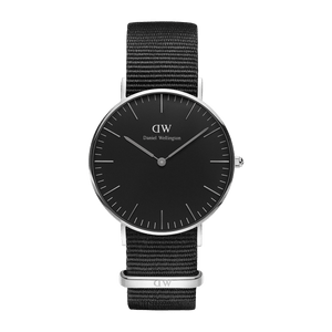 Buy Shop Daniel Wellington Petite Cornwall Black Dial Black Nylon Strap Watch For Women - DW00100248 USA Online