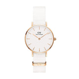 Buy Shop Daniel Wellington Petite Dover Quartz White Dial White NATO Strap Watch For Women - DW001000313 USA Online
