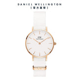 Buy Shop Daniel Wellington Petite Dover Quartz White Dial White NATO Strap Watch For Women - DW001000313 USA Online
