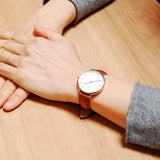 Buy Shop Daniel Wellington Petite Durham White Dial Brown Leather Strap Watch For Women - DW00100172 USA Online