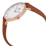 Buy Shop Daniel Wellington Petite Durham White Dial Brown Leather Strap Watch For Women - DW00100172 USA Online