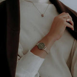 Buy Shop Daniel Wellington Petite Emerald Green Dial Gold Mesh Strap Watch For Women - DW00100479 USA Online