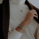 Buy Shop Daniel Wellington Petite Emerald Green Dial Gold Mesh Strap Watch For Women - DW00100479 USA Online