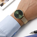 Buy Shop Daniel Wellington Petite Emerald Green Dial Gold Mesh Strap Watch For Women - DW00100481 USA Online