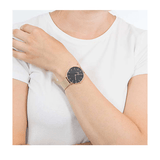 Buy Shop Daniel Wellington Petite Evergold Black Dial Gold Mesh Strap Watch For Women - DW00100345 USA Online