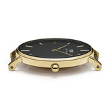 Buy Shop Daniel Wellington Petite Evergold Black Dial Gold Mesh Strap Watch For Women - DW00100345 USA Online