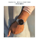 Buy Shop Daniel Wellington Petite Melrose Black Dial Rose Gold Mesh Strap Watch For Women - DW00100303 USA Online